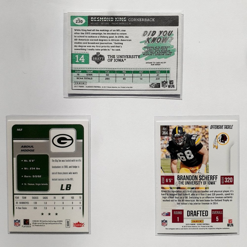 Iowa Hawkeyes 9 Card Lot [CFBL] [C4_3_1] - Picture 8 of 8
